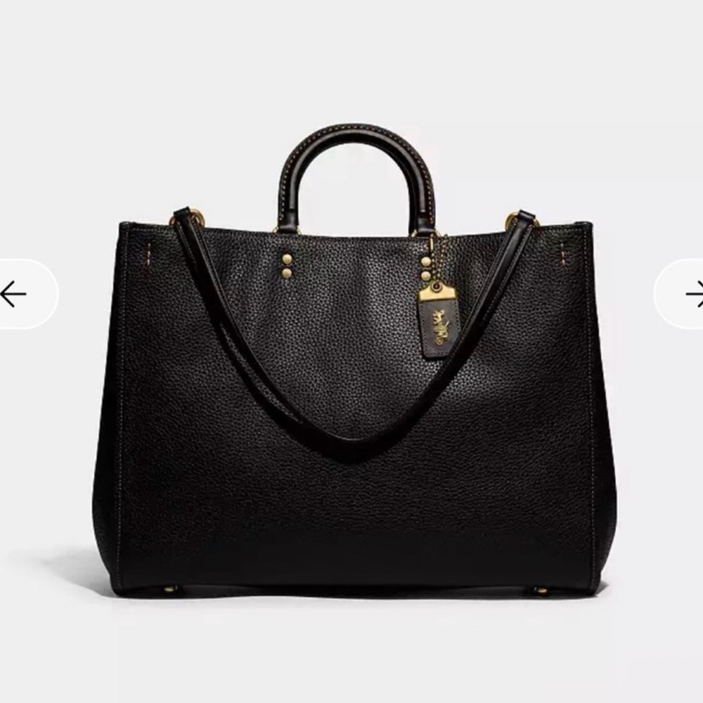 Coach Rogue 39 in Black Pebbled Leather
